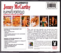 PC Playboy Jenny McCarthy Playmate Portfolio Collector's Edition CD-Rom Back CoverThumbnail